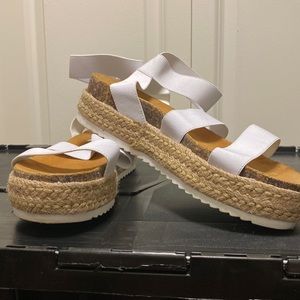 White Steve Madden sandals